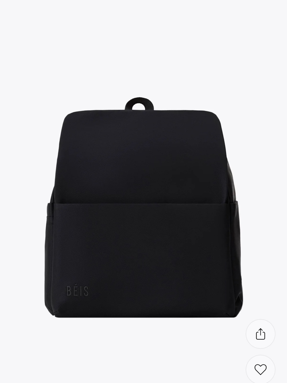 NWT BEIS The Everyday Diaper Backpack in Black Nylon